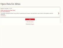 Tablet Screenshot of blog.opendataforafrica.org